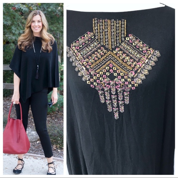 Express Sweaters - Express | Aztec Beaded Poncho